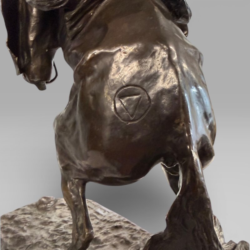 Large Cowboy Bronze ‘Bronco Buster’ After Frederic Remington, Early–Mid 20th - Image 13